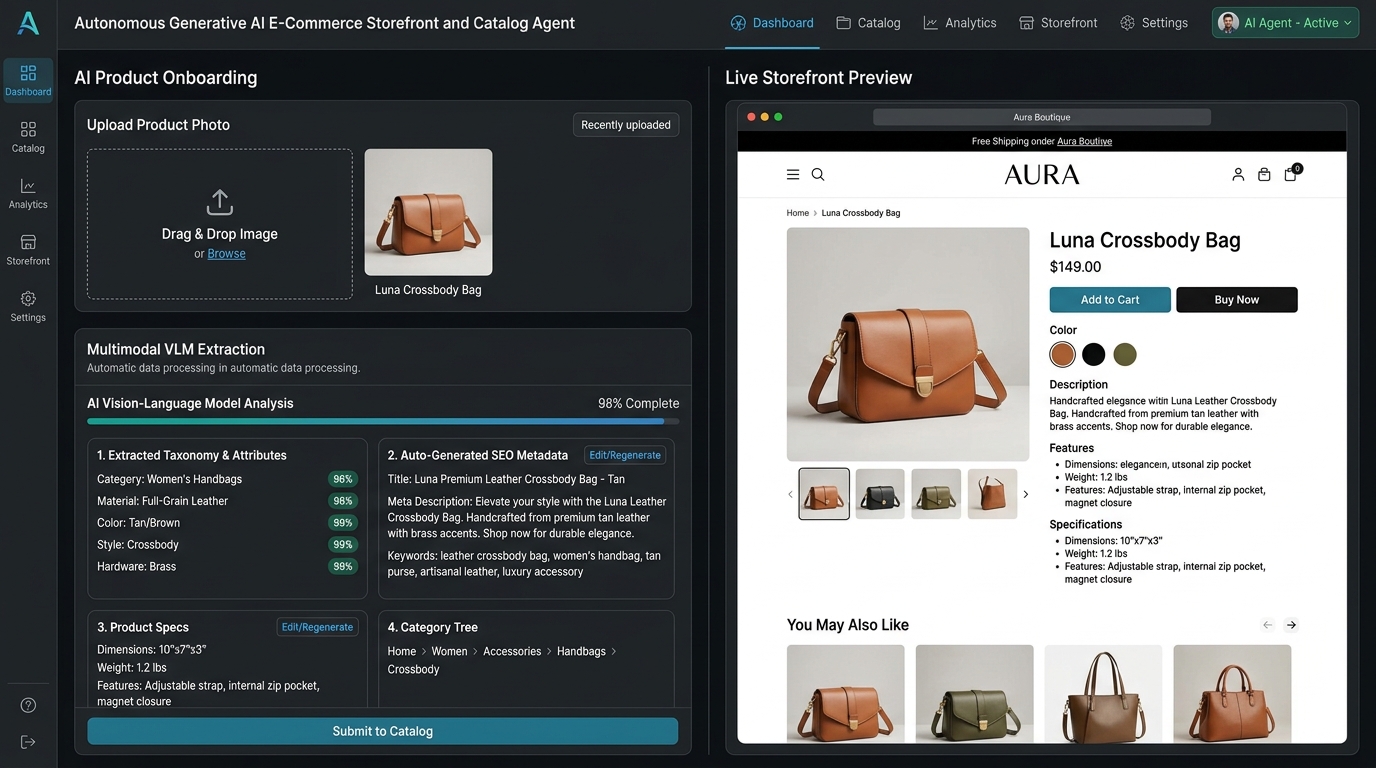 Autonomous Generative E-Commerce Storefront Agent